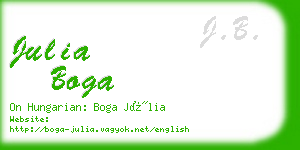 julia boga business card